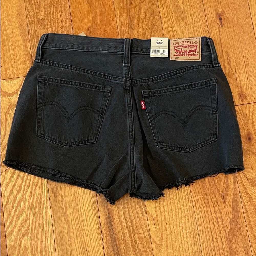 Sz 29 501 Levi's Women's black Denim Jean Shorts